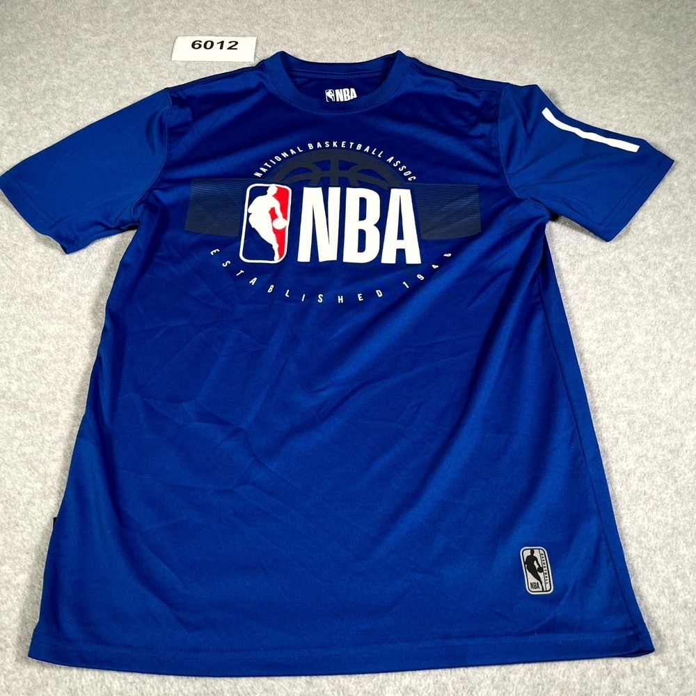 NBA T Shirt Mens Small Blue National Basketball Association Athletic Crew Neck